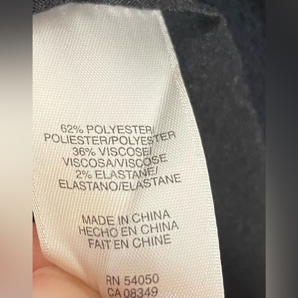 Anne Klein Black Fit & Flare Capped Sleeve Midi Dress Red Belt Women’s Size 8 - Picture 5 of 8